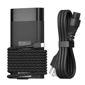YURCIPWE 100W USB-C laptop charger front view for HP Pavilion, compact travel-ready.