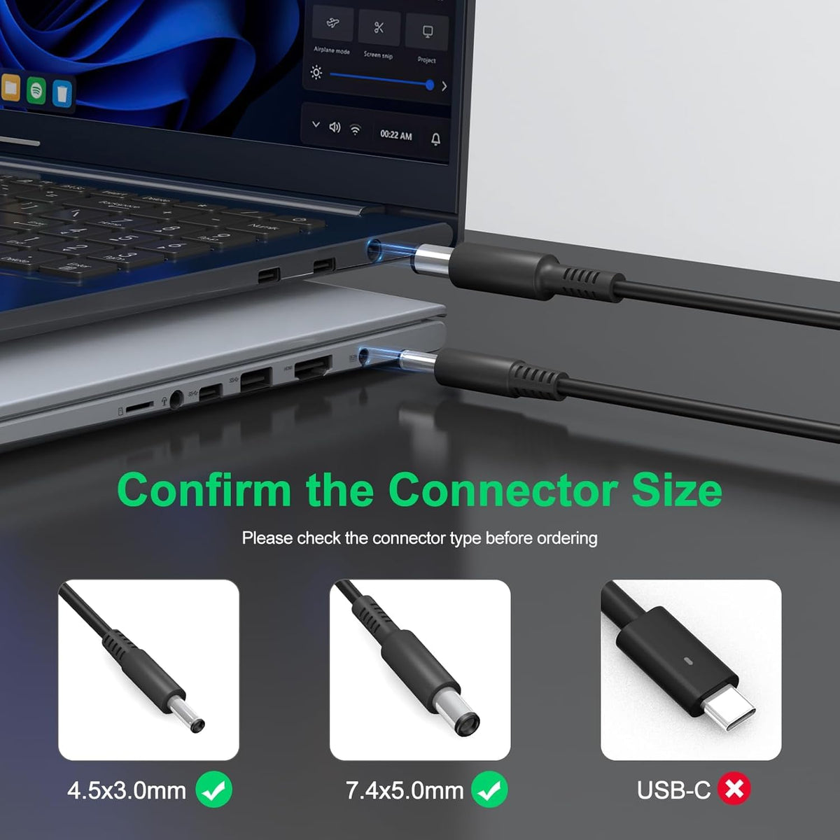 YURCIPWE Detachable cable enables easy packing.