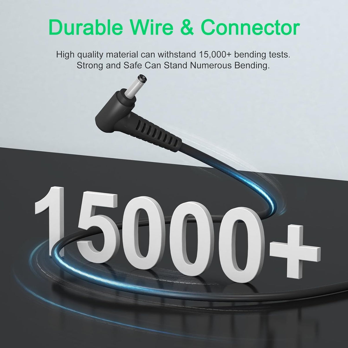 YURCIPWE angled plug emphasizes easy insertion and reliable power delivery