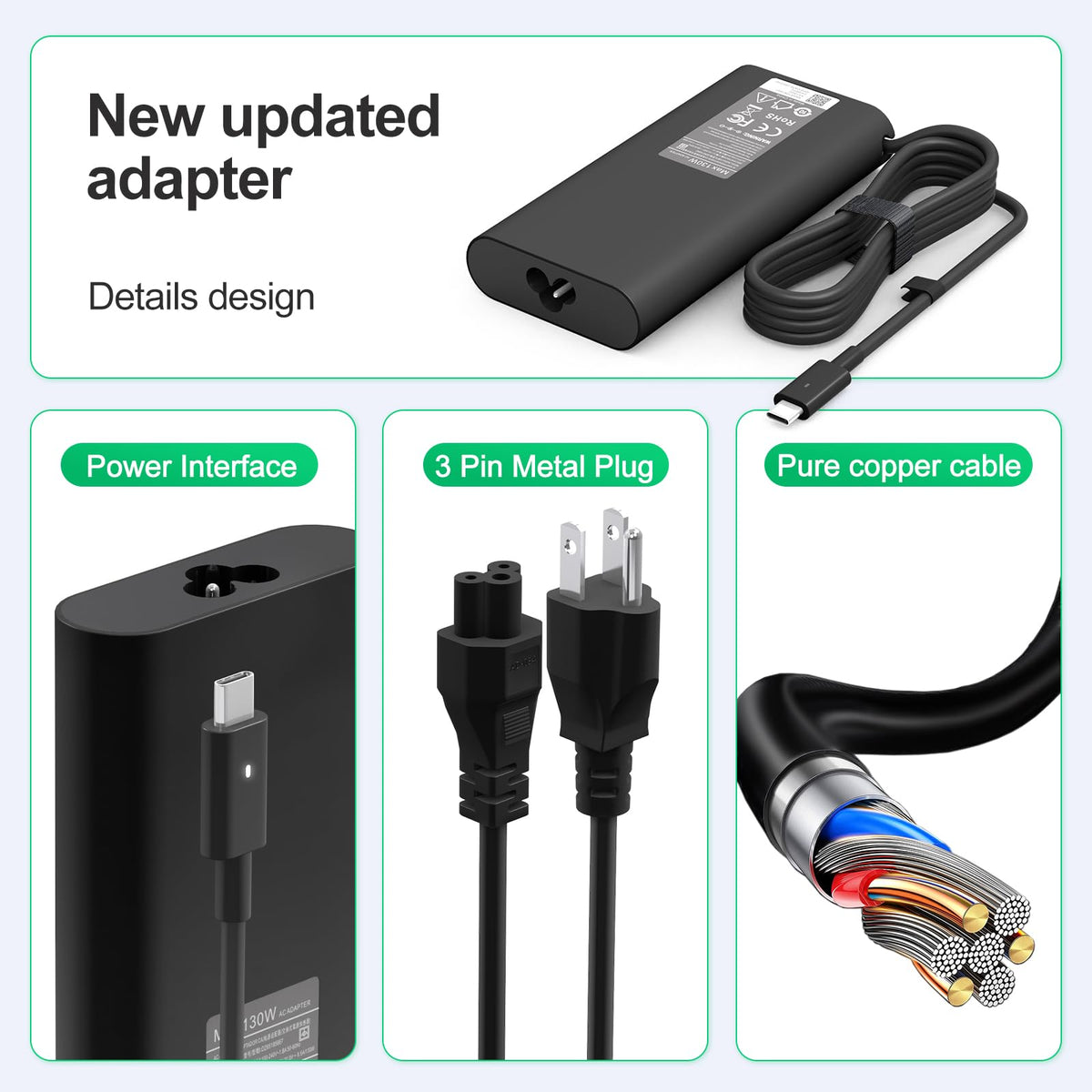 YURCIPWE side label with input/output specs for clear compatibility benefit