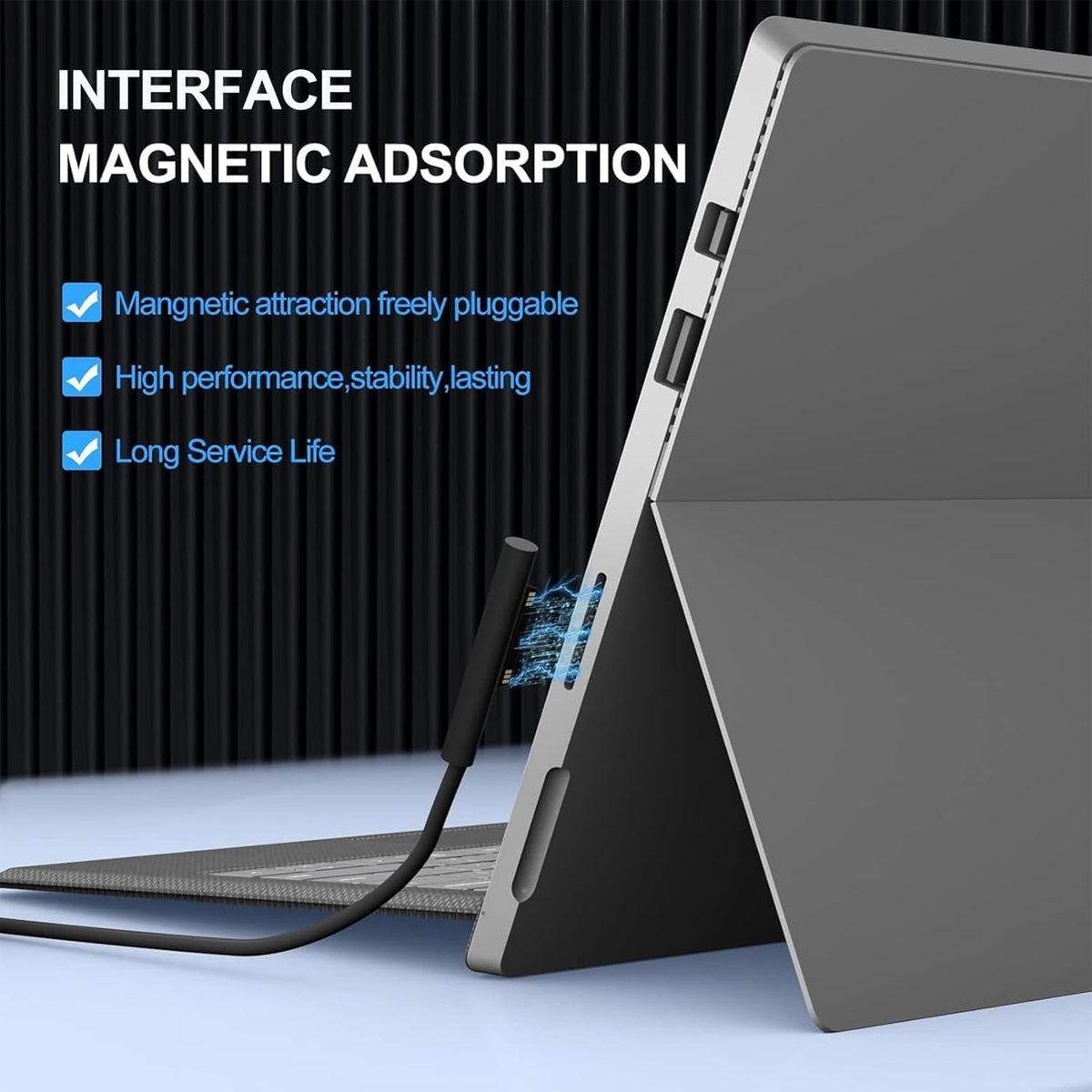 YURCIPWE 8.8ft cable extended for flexible desktop charging