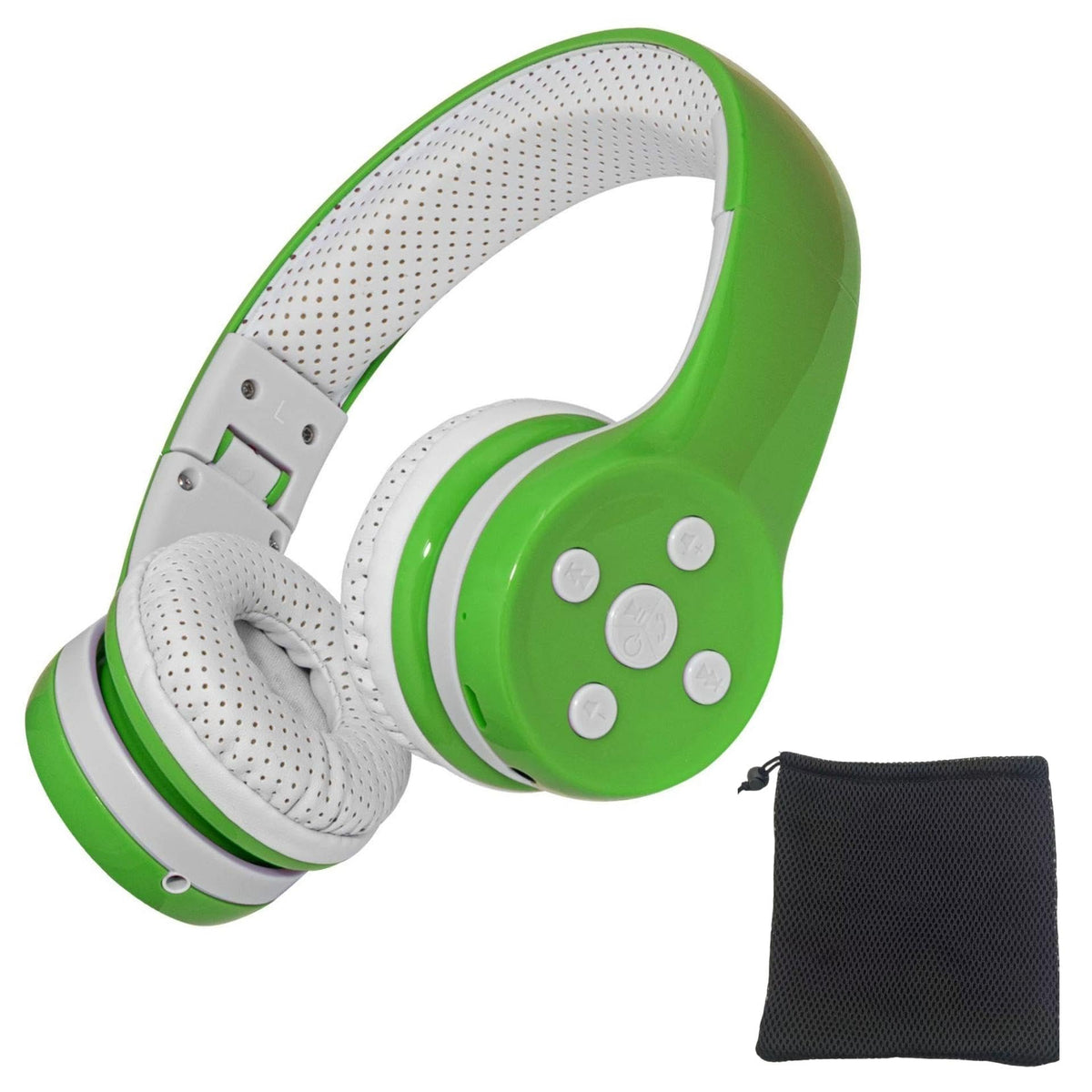 YUSONIC BS690 front view showing green cups and child-friendly shape for secure fit