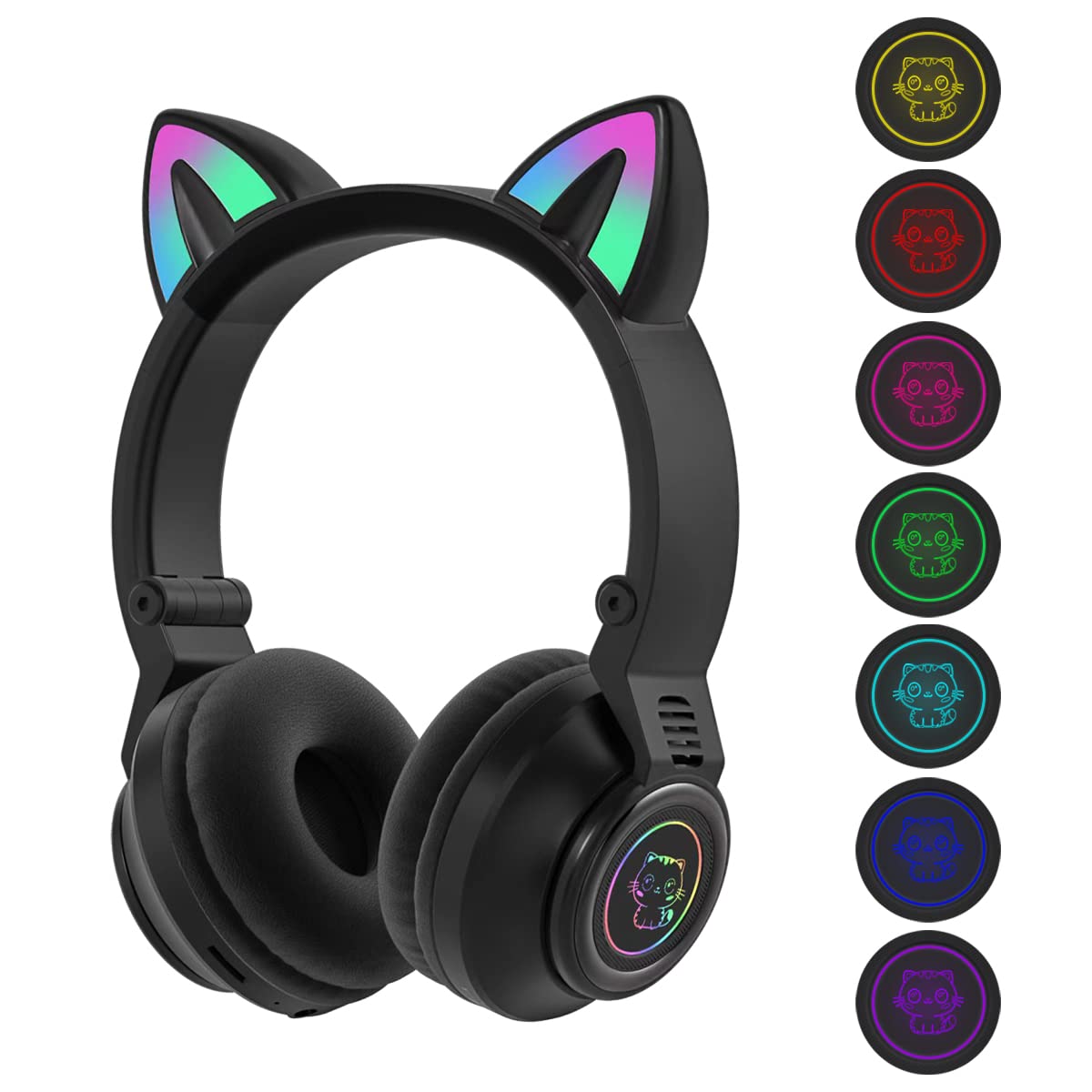 YUSONIC kid-friendly cat-ear design makes listening fun and stylish.