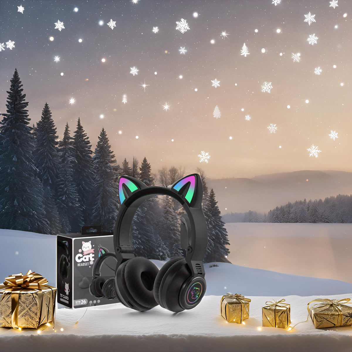 YUSONIC cat-ear headphones connect quickly with Bluetooth 5.0 for stable pairing.