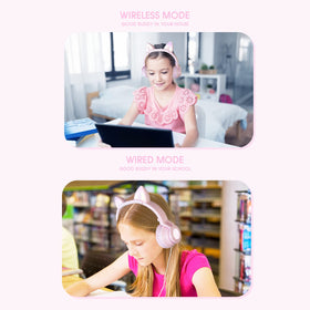 YUSONIC Bluetooth 5.0 headphones for kids, quick pairing and stable connection.