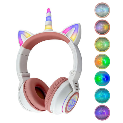 YUSONIC front packaging shows unicorn headphones and kid-friendly benefits
