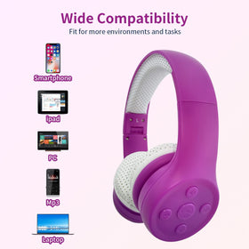 YUSONIC Headphones with 3.5mm cable; continue listening if battery runs low.
