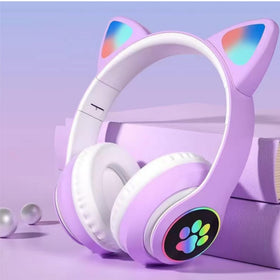 YUSONIC Kids Headphones Lilac soft ear cushions for gentle wear.