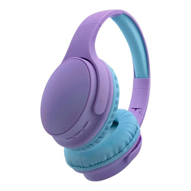 YUSONIC E6 purple headphones include 3.5 mm cable for wired listening
