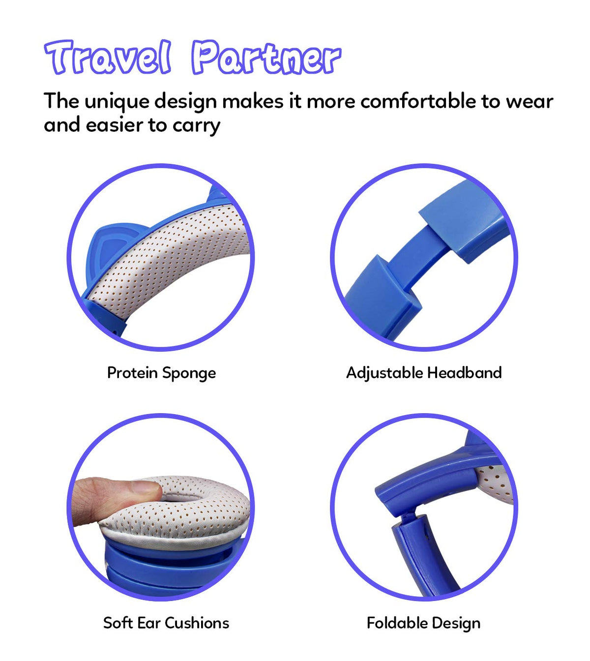 YUSONIC earcup padding detail highlighting soft cushions for extended comfort