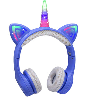 YUSONIC front view showing unicorn design and kid-friendly fit for comfortable listening