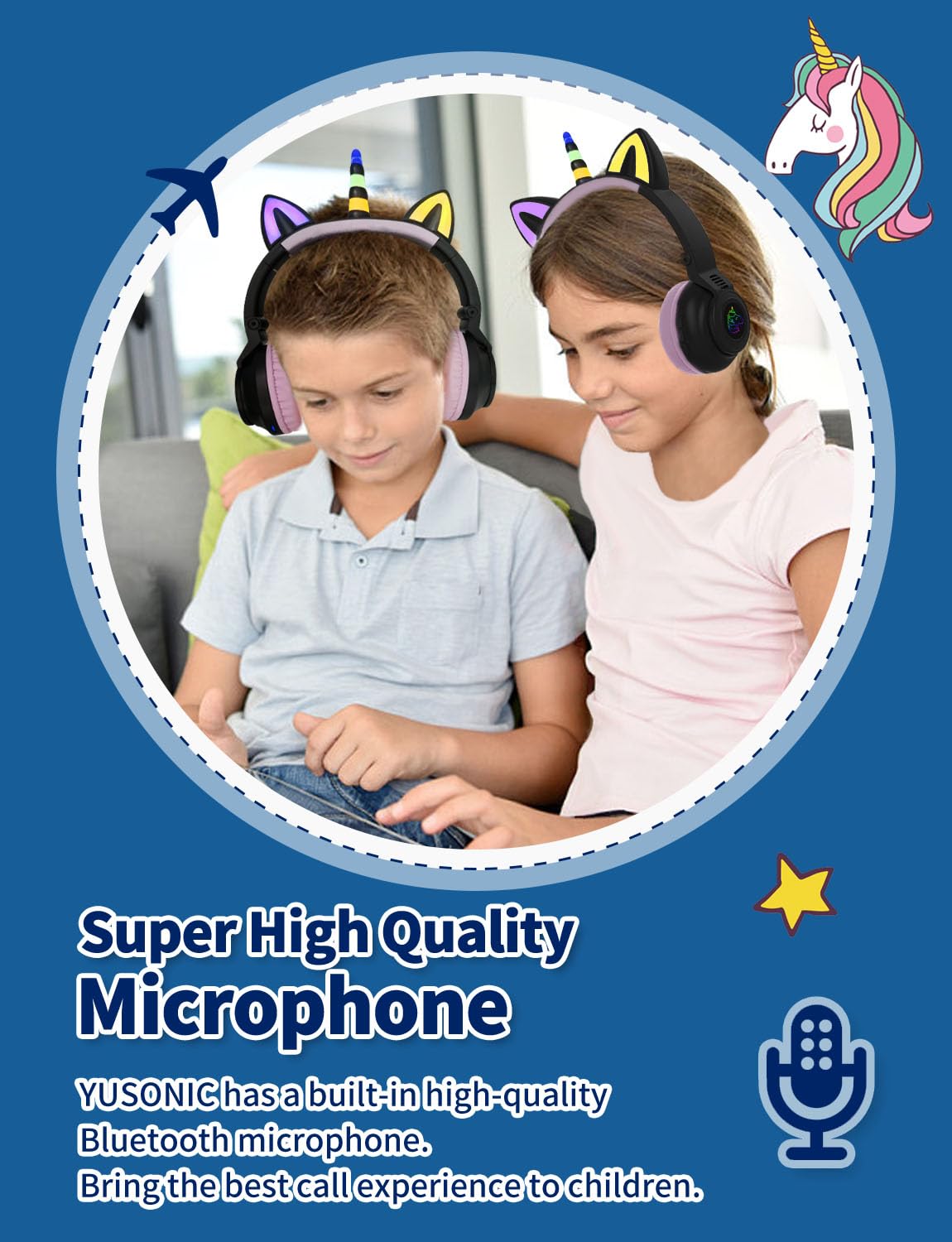 YUSONIC connected via 3.5mm cable for battery-free wired listening