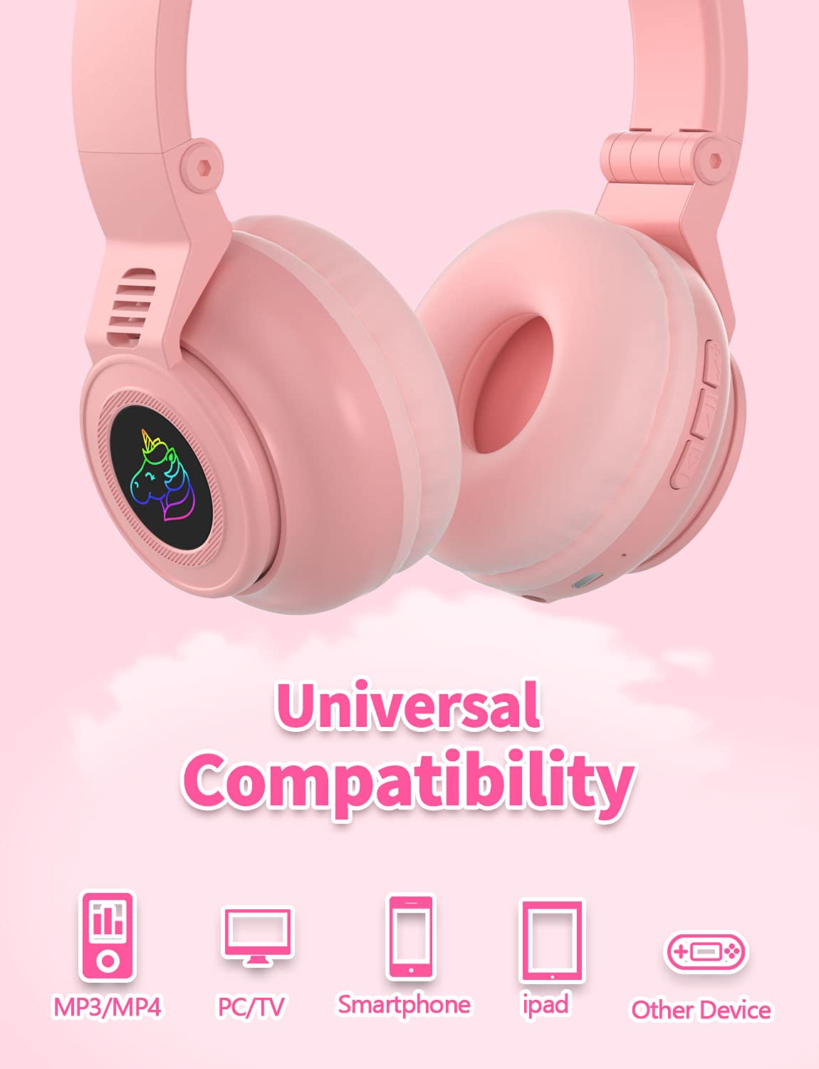 YUSONIC headset next to ruler showing size and portable convenience