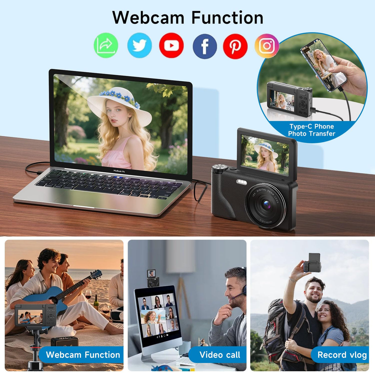 YUSSBCU used by vlogger outdoors to capture 4K video and engaging content