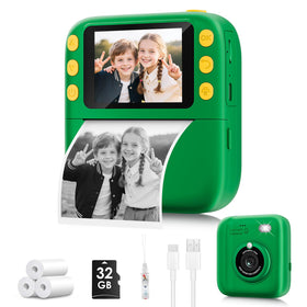 Yusuuo green front view showing camera shape and kid-friendly design and durability