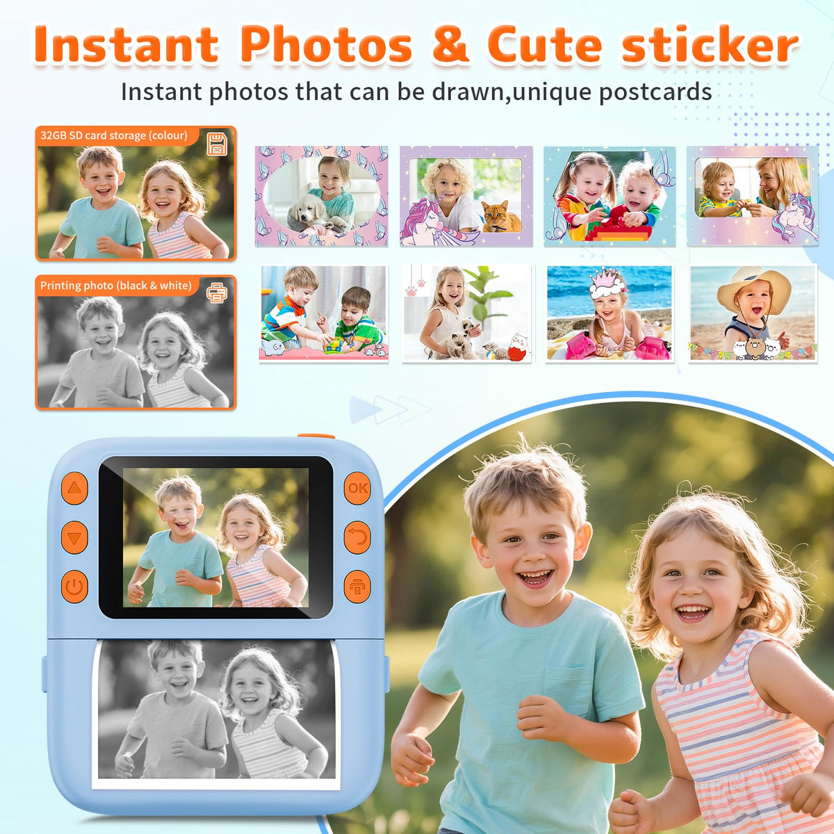 yusuuo instant print ejecting a photo showing fast, mess-free results