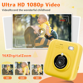 Child using Yusuuo camera outdoors capturing candid moments, encourages creativity