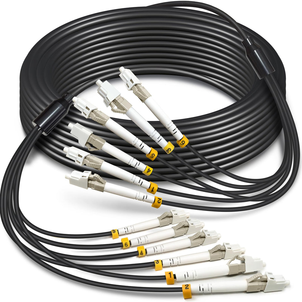YUTIANHOME 30m OM3 fiber patch cable with rugged TPU jacket for rugged outdoor use