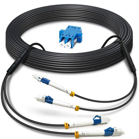 YUTIANHOME 50 ft LC-LC armored outdoor cable for reliable long-distance runs