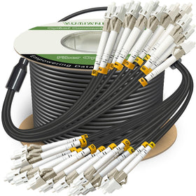 YUTIANHOME 50m 12-core OM3 outdoor armored fiber patch cable ready for direct burial