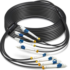 YUTIANHOME armored TPU fiber optic cable for outdoor LC-LC connections in harsh environments.