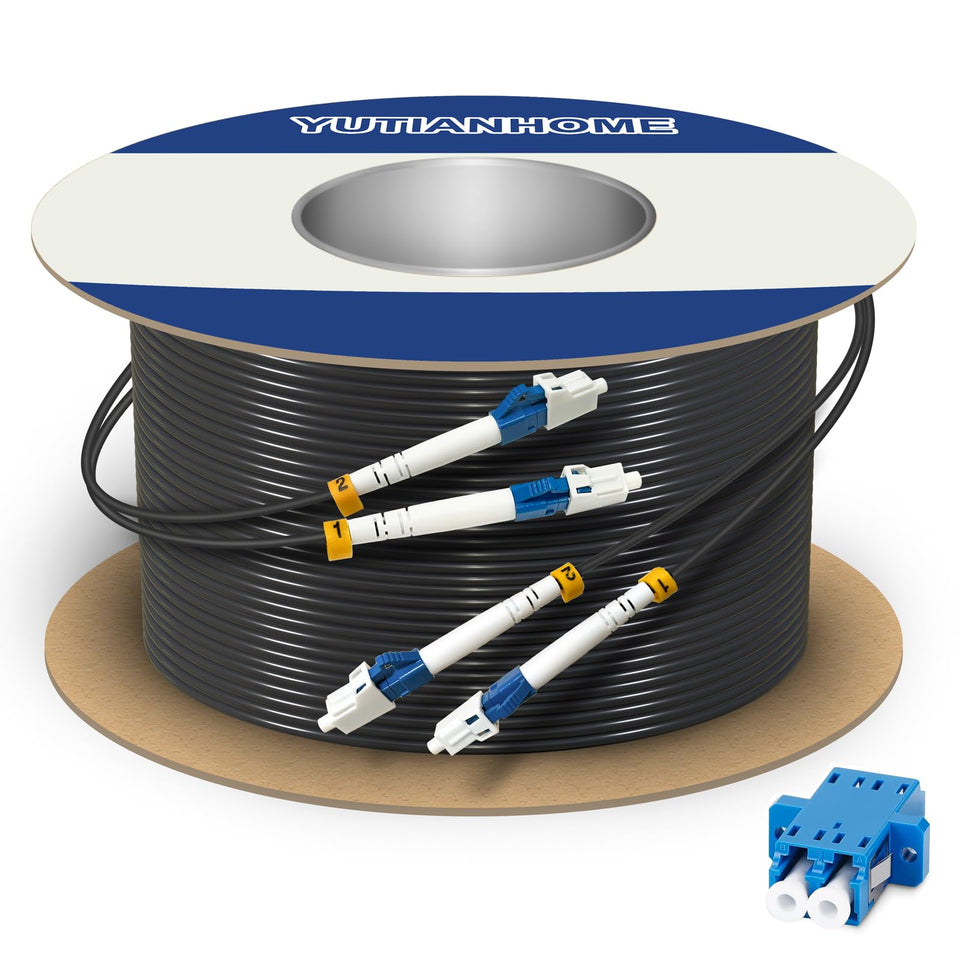 YUTIANHOME outdoor LC-LSzh fiber cable ready for conduit routing and outdoor installs.