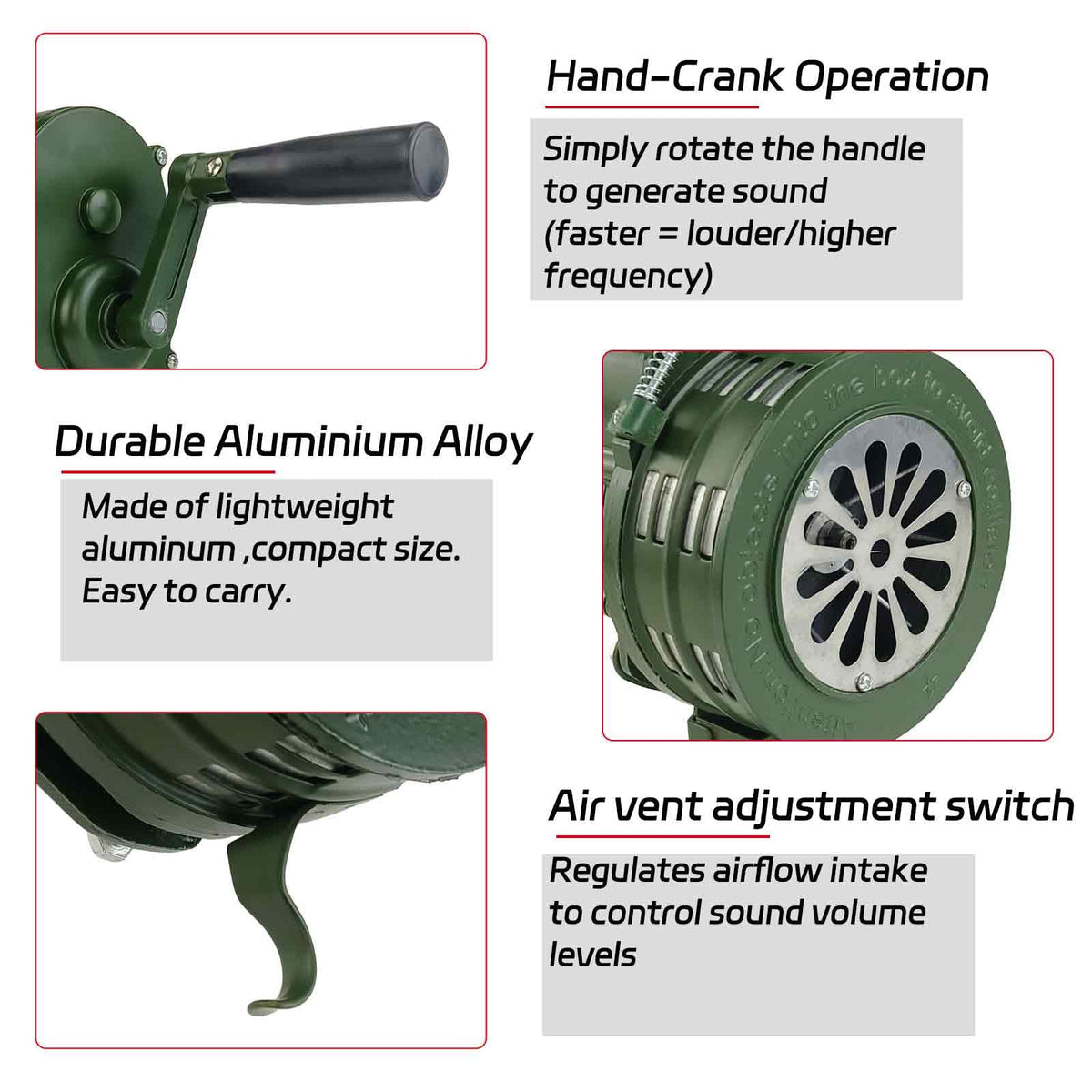 YuYBrightmi 110dB emergency siren set for loud, attention-grabbing warnings.