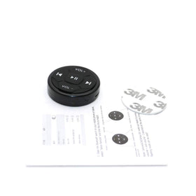 Button mounted on car steering wheel for accessible control