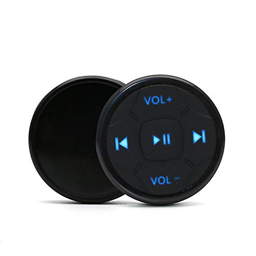 YuYue media button in use for hands-free music playback on iPhone