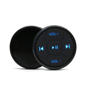 YuYue media button in use for hands-free music playback on iPhone