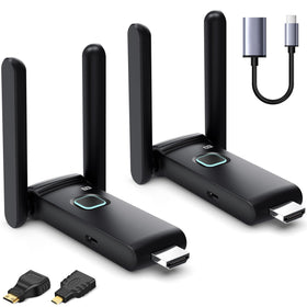 YUYUNLOMN wireless HDMI transmitter antenna setup for stable streaming.