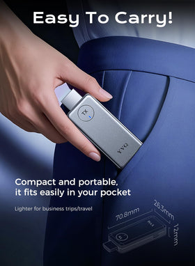 YVQ rear view with USB power port showing easy powering benefit