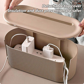 YWHWXB stackable cable organizer saves desk space and scales with needs.