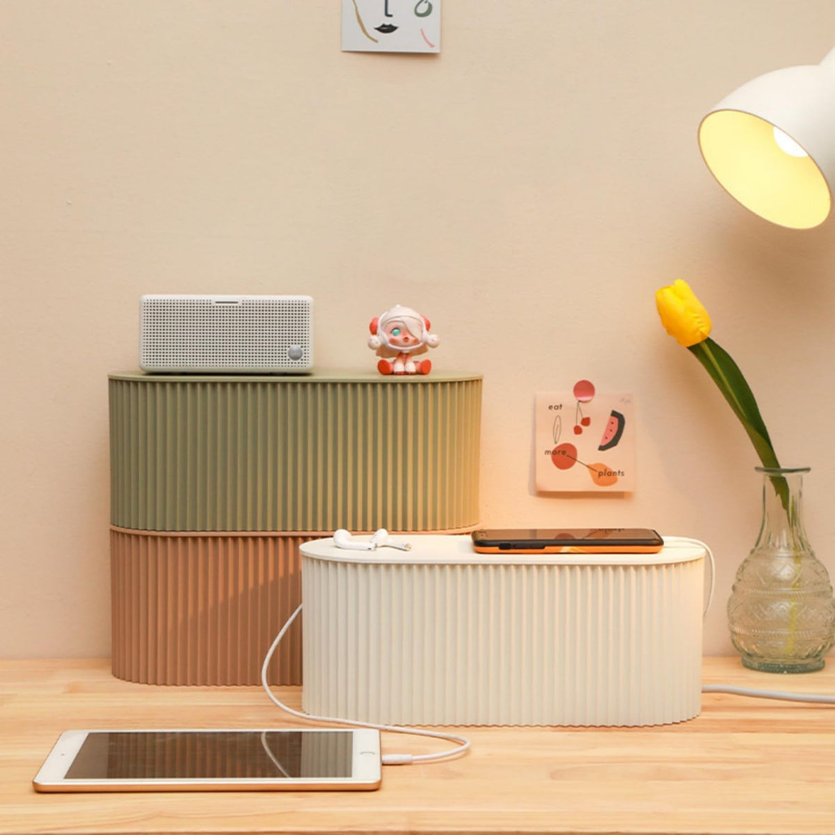 YWHWXB cable box green color complements modern office decor
