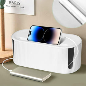 YWHWXB cable box groove-cover lid keeps charging devices tidy.