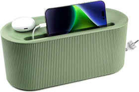 YWHWXB cable box with lid slot keeps charging devices within reach