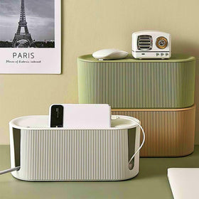 YWHWXB cable box stackable design fits desks and shelves