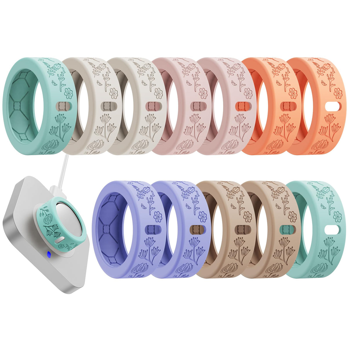 YWXTW floral pack front view showing 12 colorful protective covers and variety