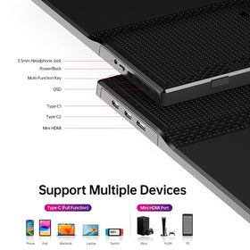Yxk rear with VESA kickstand set up for stable viewing advantage