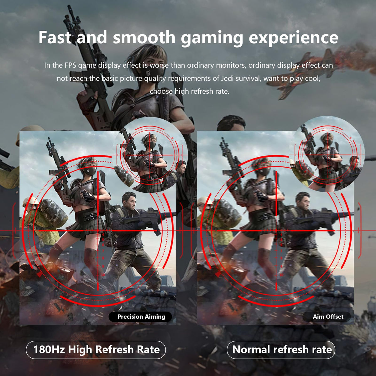 YXPC 24-inch monitor 180 Hz; ultra-smooth gameplay visuals.