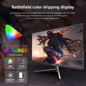 YXPC 24-inch monitor 1 ms response; fast action clarity for games.