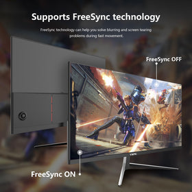 YXPC 24-inch monitor frameless design; sleek, modern look.