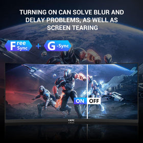 YXPC 1ms MPRT response reduces motion blur during fast scenes