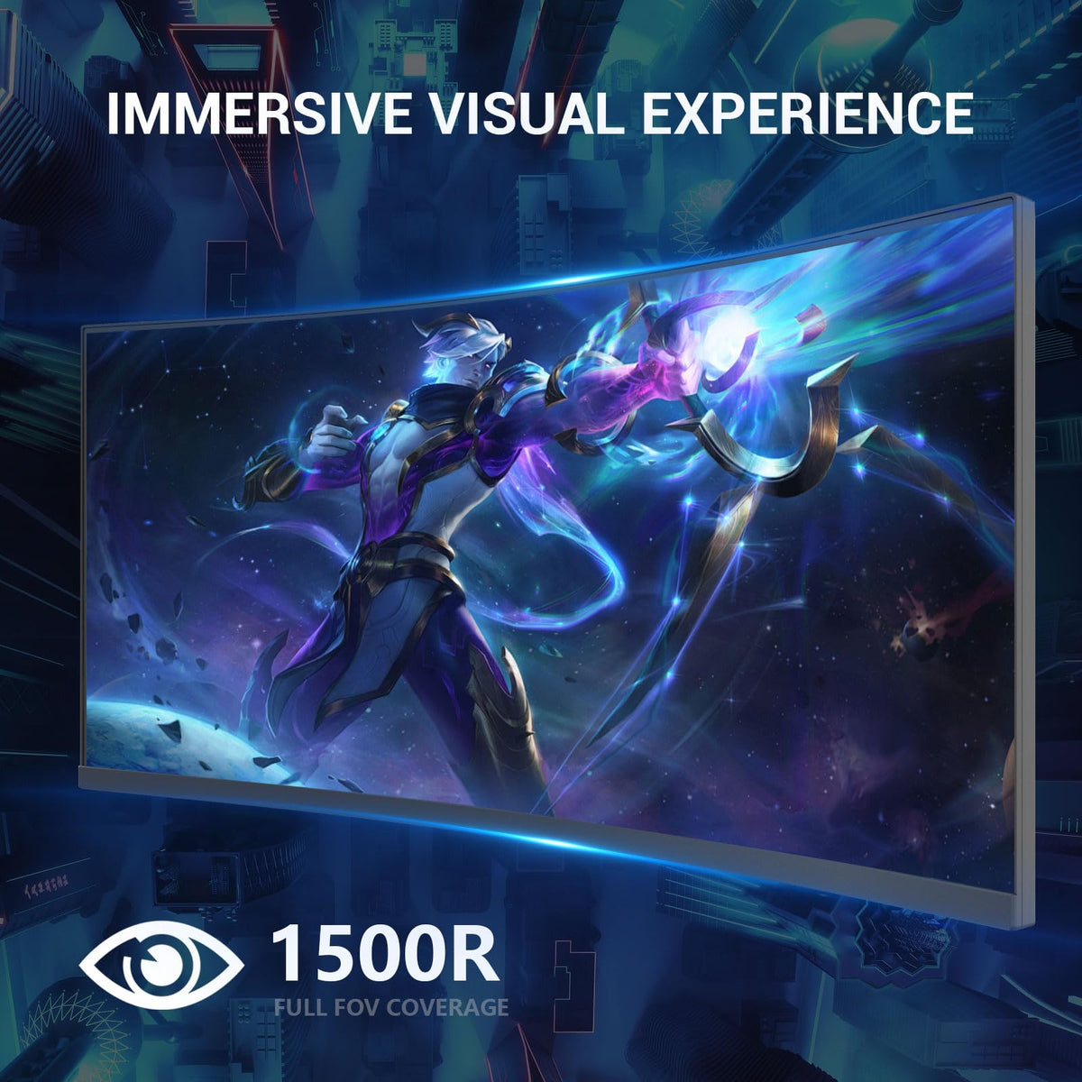 YXPC monitor with HDR10 for enhanced contrast and color depth