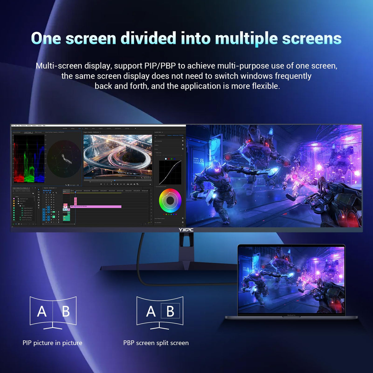 YXPC color gamut covers 120% sRGB for vibrant previews.