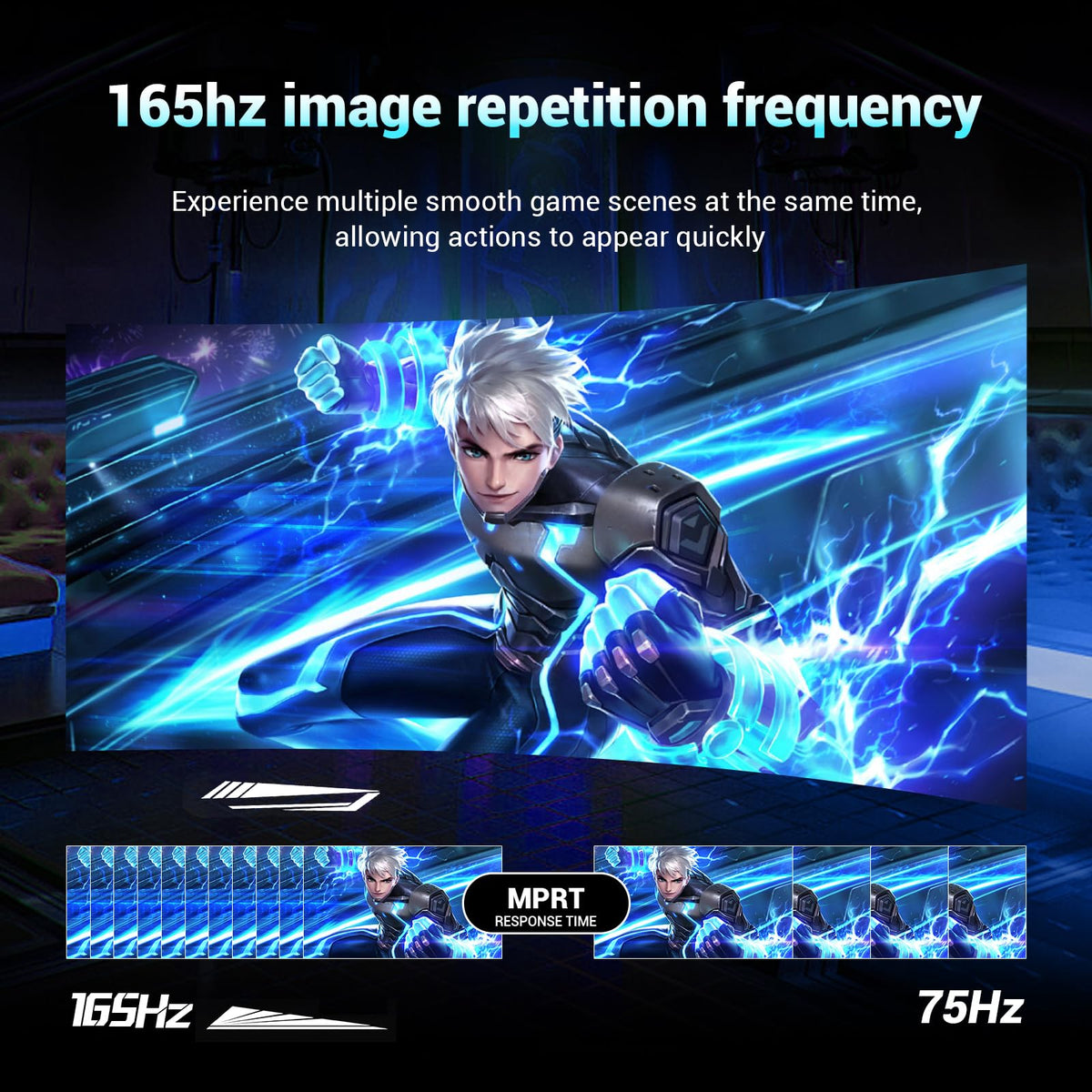 YXPC monitor ports highlight HDMI 2.1 and DP for high-refresh connections.