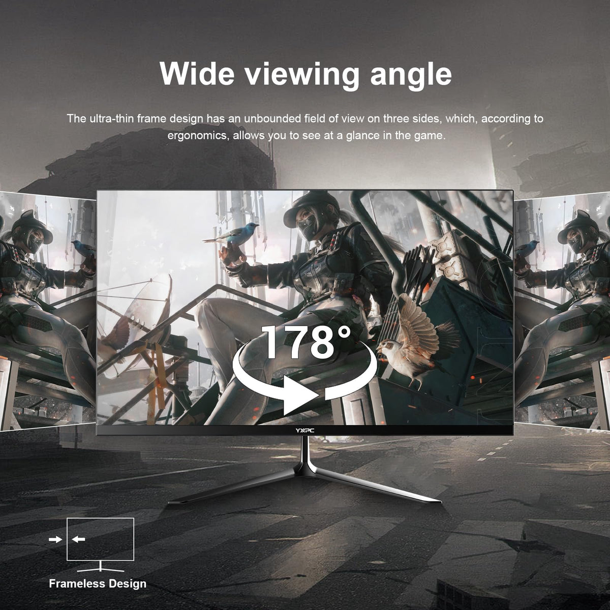 YXPC HDR400 with 99% sRGB delivers vibrant colors and detail