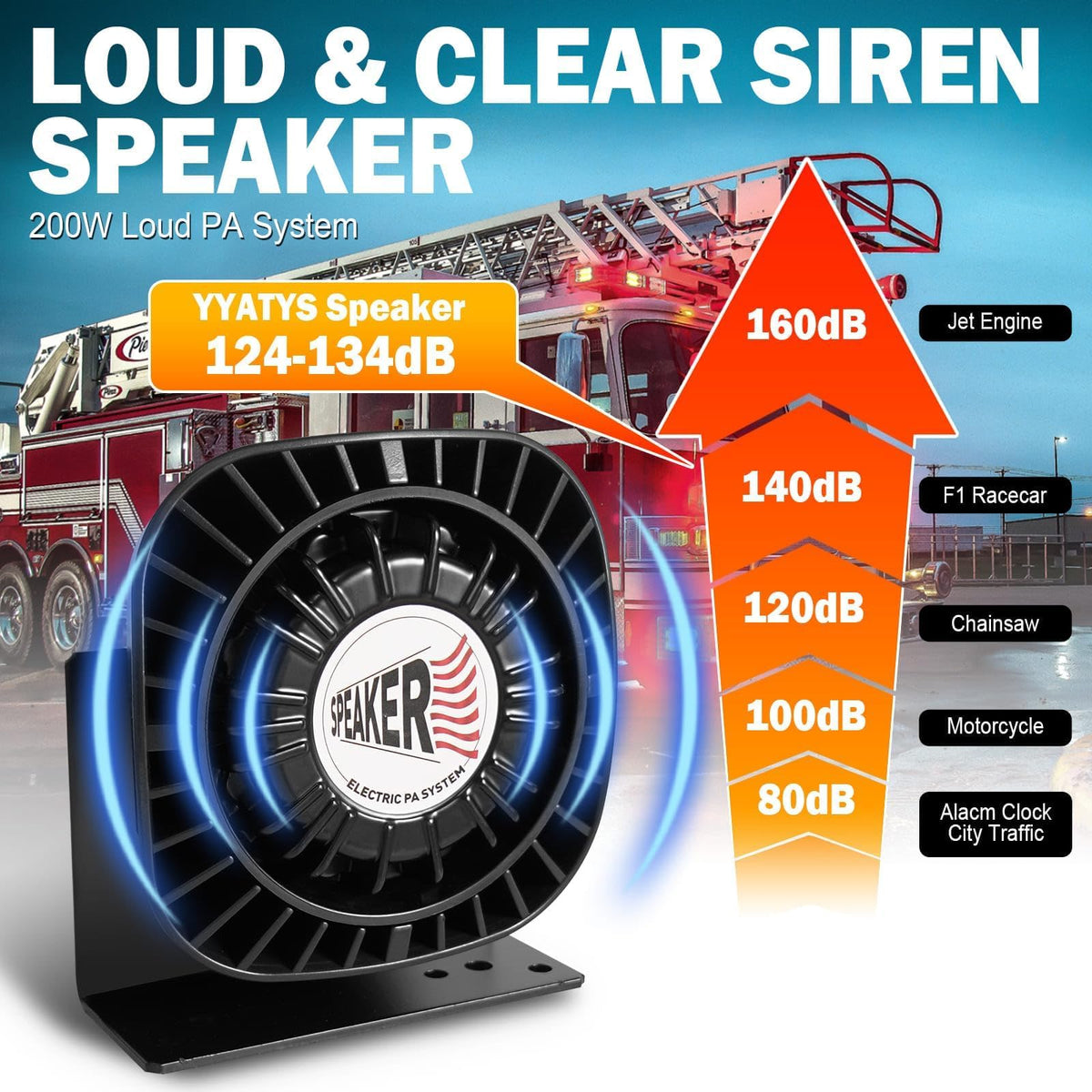 YYATYS siren speaker kit durable assembly for field use