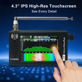 yyiikee portable SDR radio aluminum shell conveys durable portable build.