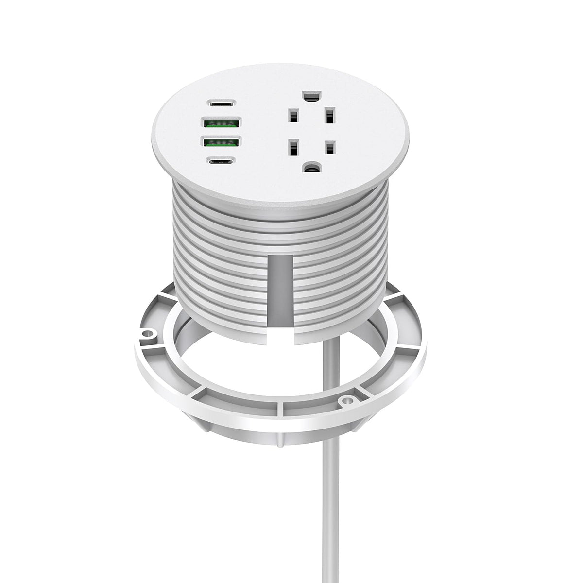 YYSKA front face with AC sockets and USB ports showing streamlined charging benefit